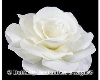 Ivory Gwyneth Gardenia Bridal Hair Flower Clip