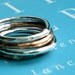 Simply Stacked Thick Copper and Sterling Silver Rings - Set of 4
