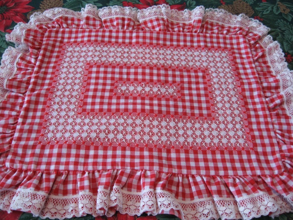 gingham cushion