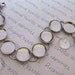 1 Silver Plated Bracelet Blank with 14mm Round Bezels AND 9 Ultra Clear Circle Glass Cabochons Included