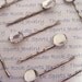 50 Bobby Pins with Round Bezels with 50 Ultra Clear Glass Cabochons