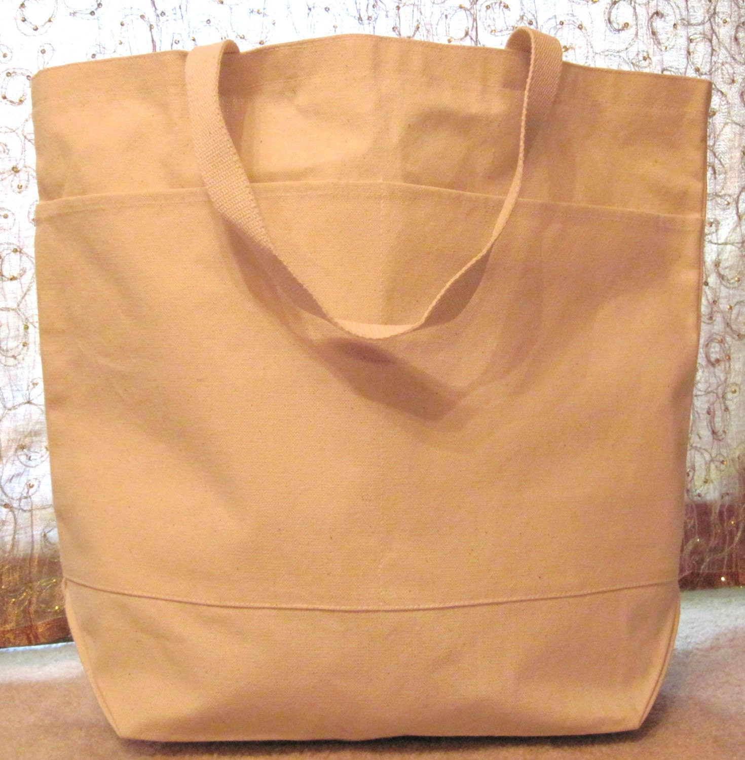 Large Canvas Tote Bag Blank for Embroidering Screen-printing