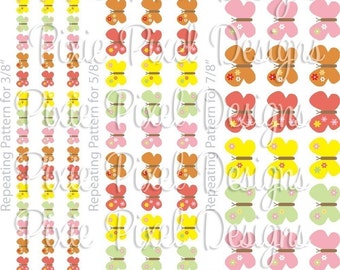INSTANT DOWNLOAD - M2M Social Butterfly Print Your Own Ribbon Graphics