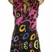 Vibrant Printed Silk Kaftan Cover Up Dress
