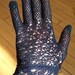 Small Navy Crocheted Vintage Gloves
