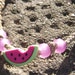 Watermelon on Natural Hemp with Colour-Changing Beads