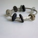 Beach Stone Seaglass Sterling Bangle Bracelet Come Out and Play