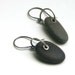Reserved for Susan - Beach Stone Riveted Silver Earrings - Grommet Earrings