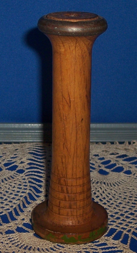 Antique Wooden Sewing Thread Bobbin