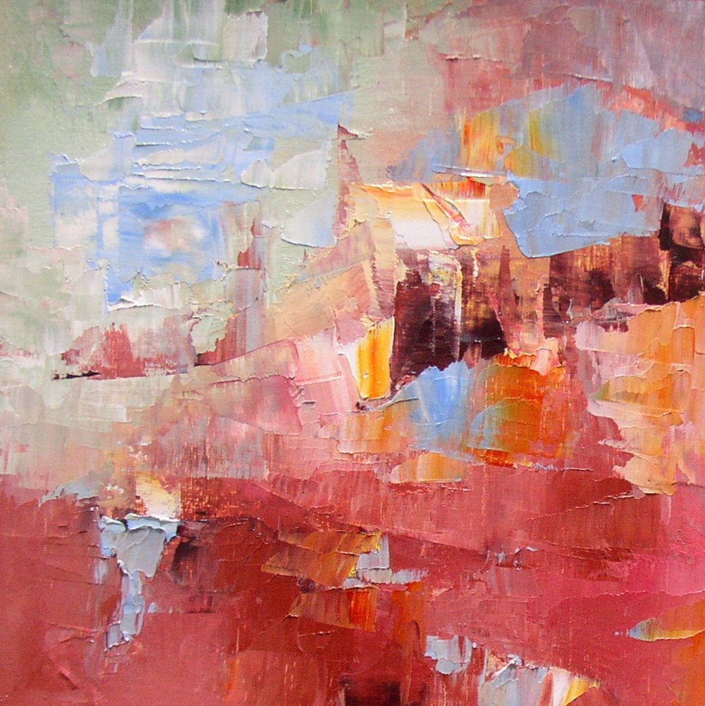 A Childhood Memory abstract painting small 8 x 10