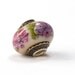 Lampwork Bead Glass Fuchsia Pink Flower Sterling Silver Core Handmade Big Hole Focal European Charm