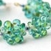 Lampwork Glass Bead Set in Blue and Green