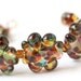 Lampwork Glass Bead Set in Green and Brown Bittersweet Handmade