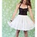 Black White Halter TUTU Dress BOW handmade Petticoat PROM Party Retro Lolita