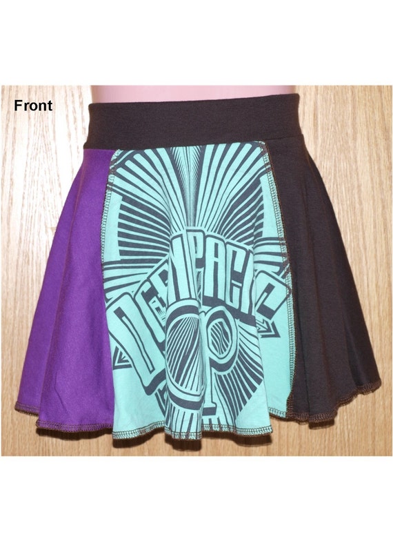 Items similar to Boutique Upcycled Skirt - OCEAN PACIFIC Knit Twirl ...