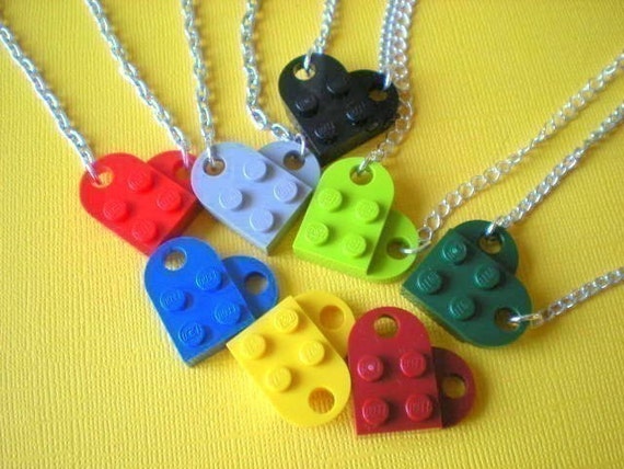 etsy lego heart necklace