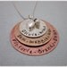 Hand Stamped Mixed Metal Stacked Necklace - Mothers Jewelry - Personalized Family Necklace