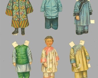 Chinese paper doll | Etsy