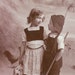 vintage photo Valentine postcard Children in Costume 1914