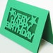 Very Happy Birthday Hand Cut Greetings Card