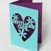 Papercut Greetings Card - Birthday Girl - Turquoise With Any Colour Inlay