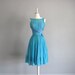 1950s vintage TIFFANY BLUE silk chiffon party dress