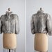 1970s vintage tiny fit salt & pepper rabbit fur jacket