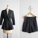 RESERVED - 1980s vintage black lace summer suit