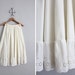 1970s vintage cream eyelet midi skirt