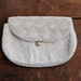 1930s vintage white seed bead purse