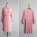 1970s vintage sheer pink pleated dress