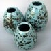 Porcelain Robins Egg Vase Trio