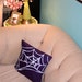 SALE Spiders Web Pillow Cover in White and Purple
