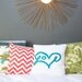 Coral Chevron Pillow Cover 18X18"