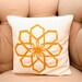 Geo Modern Flower Pillow Cover in Mustard