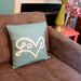 Love Pillow Cover in Aqua