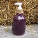Ceramic / Stoneware / Pottery Soap / Lotion Dispenser, Pansy Purple h033