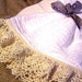 Shabby Vintage Chic Flour Sack Tea Towel (Beige Crochet Lace)