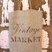 Hand Made Natural GREEN Burlap Shopping Bag Tote Purse Vintage Market Script Design