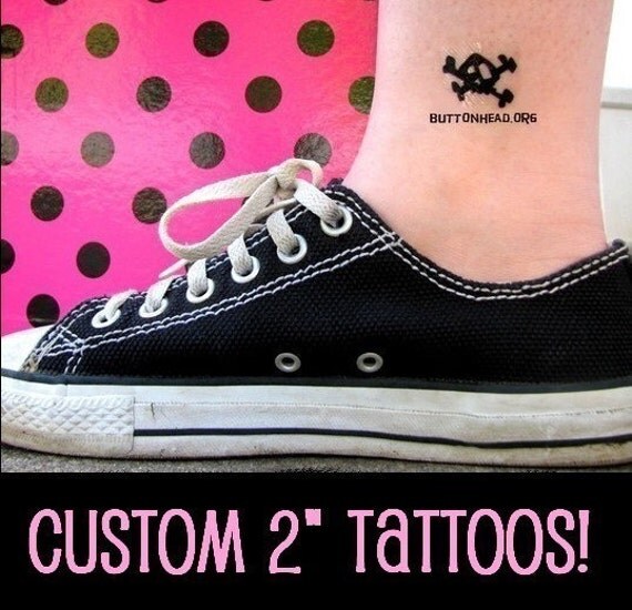 50 Custom 2 Inch Temporary Tattoos