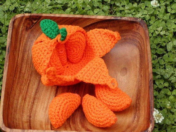 Items similar to Crocheted Peelable Orange Amigurumi---PDF ...