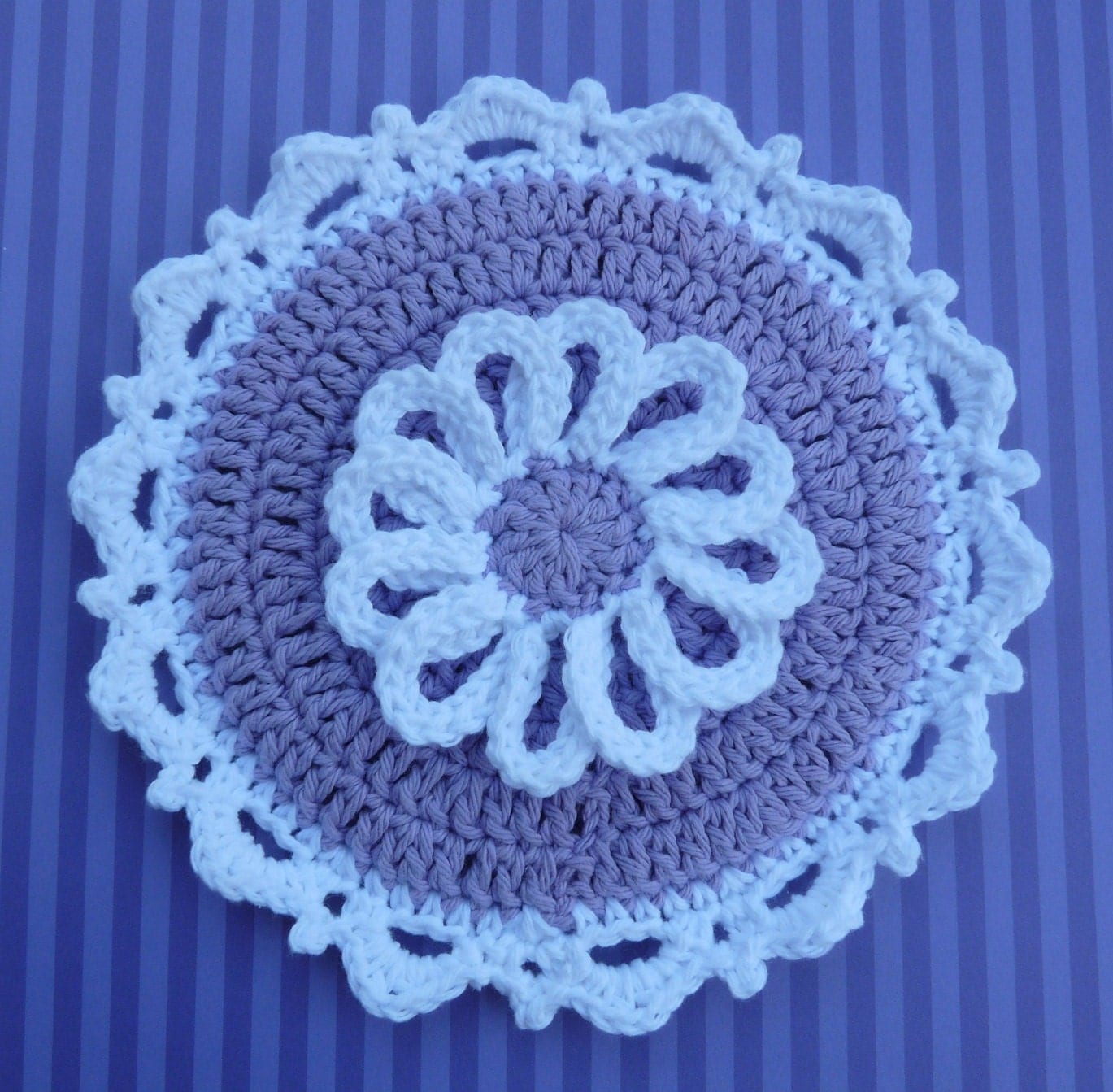 Lazy Daisy Crochet Potholder PATTERN INSTANT DOWNLOAD