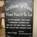 Death Certificate Wicked Witch Of The East Wizard Of Oz Handpainted Primitive Wood Sign Wall Hanging Home Decor Custom Color Plaque Fairytale Wicca
