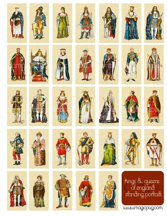 Kings and Queens of England digital collage sheet by magicpug