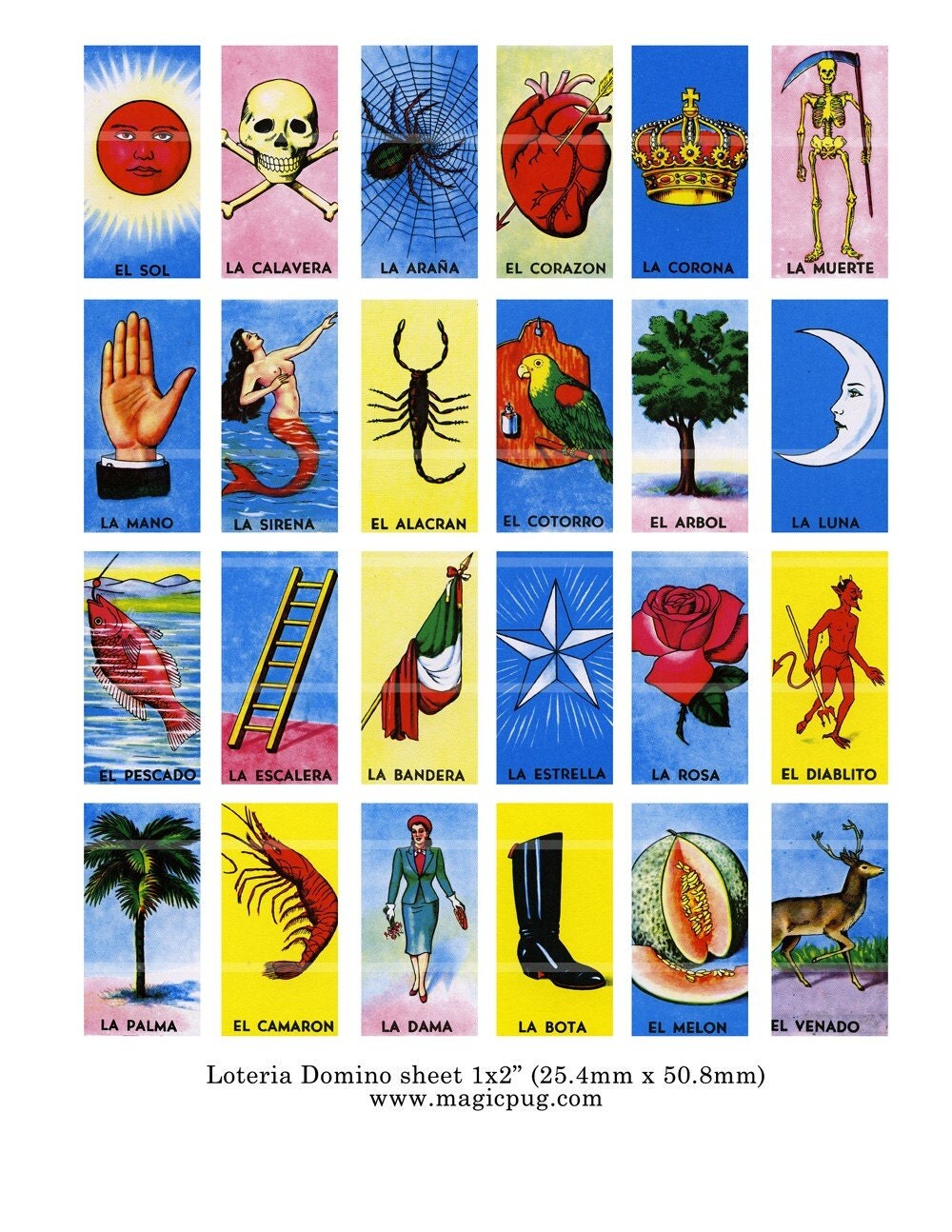 Mexican loteria card generator