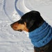Hand Knitted Dog Snood size L - warm thick wool - Doberman Snood