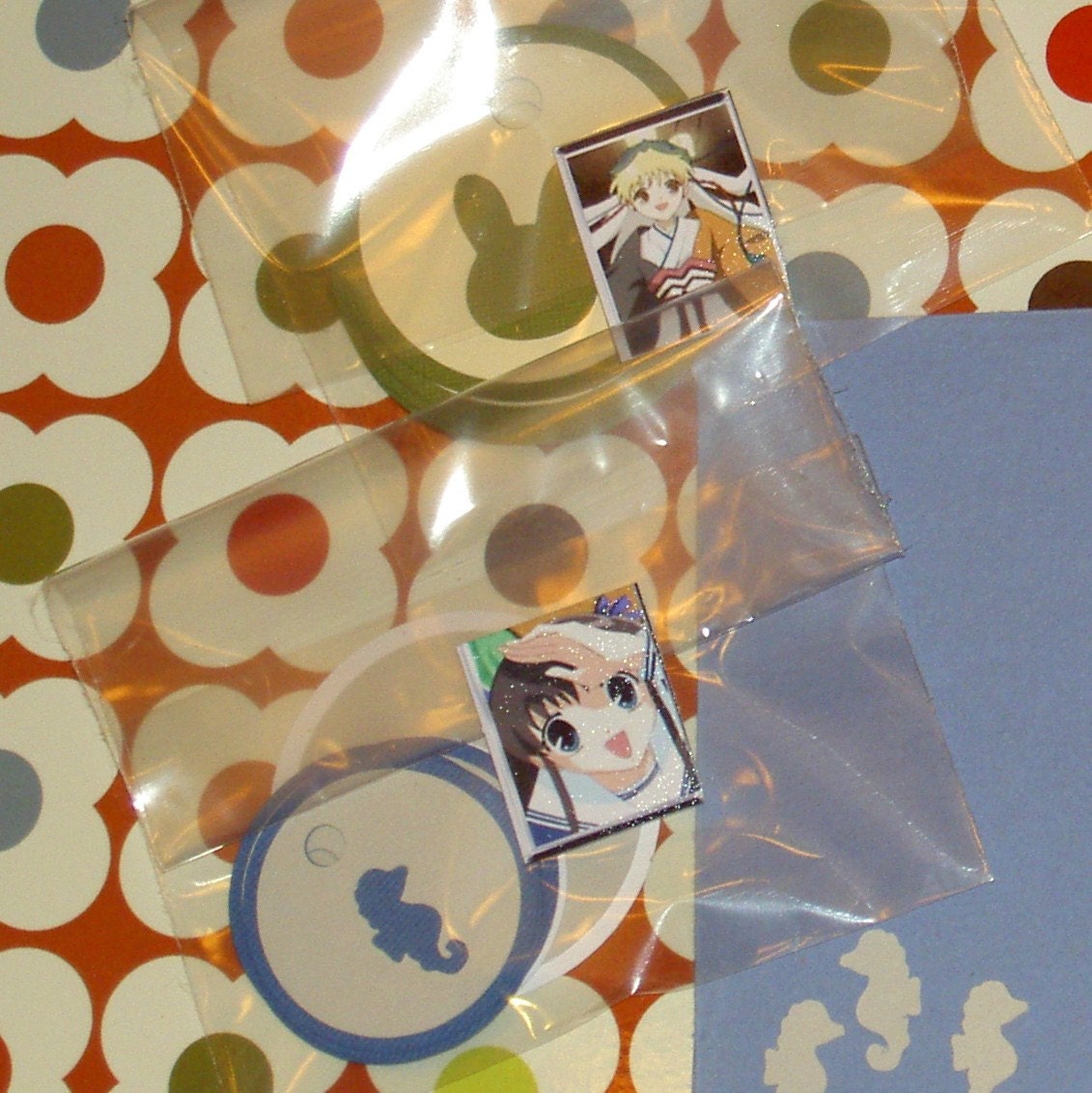 Anime Fruits Basket Bunny and Seahorse Handmade Tags