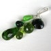 Green Slide Pendant, Sterling Silver Pendant, Handmade, Shades of Green