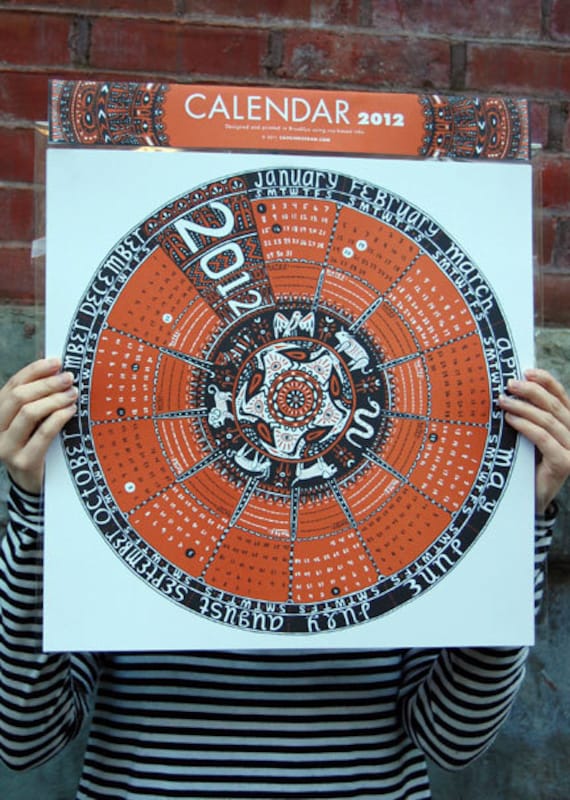 Items Similar To Sale 2012 Circular Calendar On Etsy