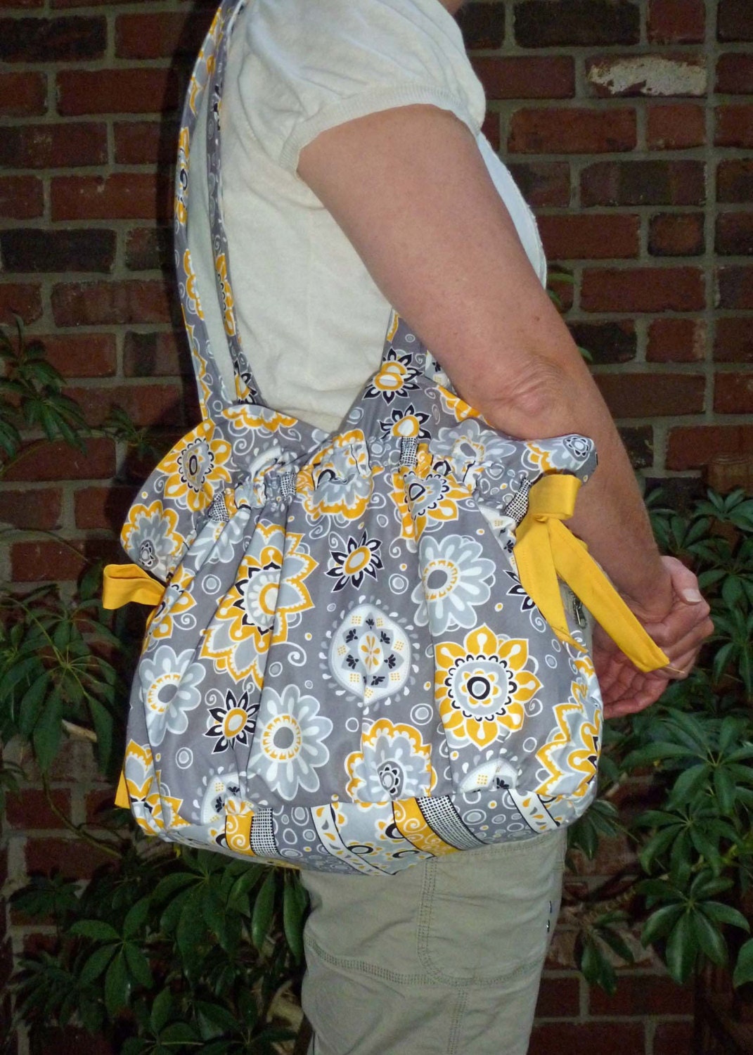 SALE Drawstring Tote Bag easy pdf purse sewing pattern